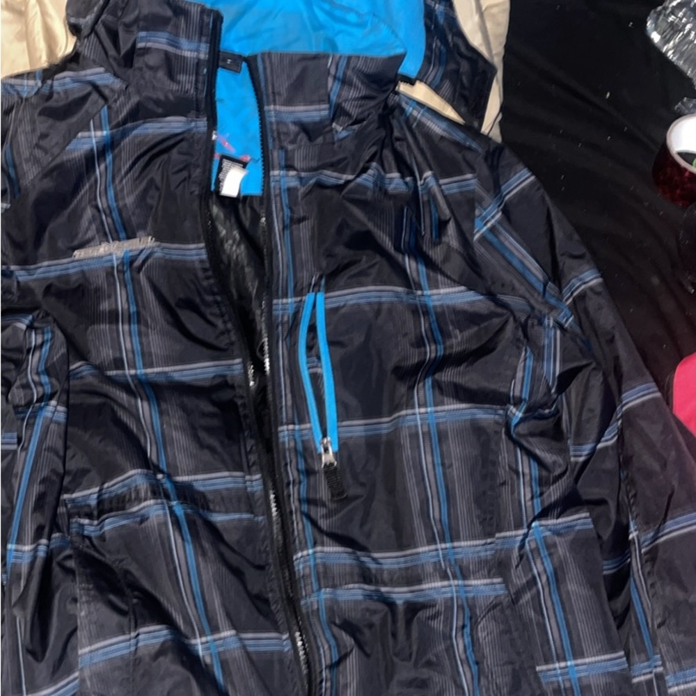 Men's Black and Blue Jacket